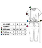 Toontoy Kız Çocuk Papatya Desenli Baskılı Taytlı Takım