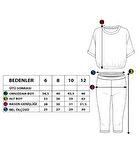 Toontoy Kız Çocuk Kapüşonlu Baskılı Biker Taytlı Takım