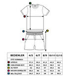 Toontoy Erkek Çocuk Garni Detaylı Baskılı Şortlu Takım