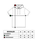 Toontoy Erkek Çocuk Garni Detaylı Kapüşonlu Baskılı Tişört