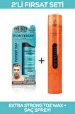 Fontenay Saç Şekillendirici Pudra Toz Wax Matt Effect Mavi 20gr + 400ml Saç Sprey 2'Lİ Set