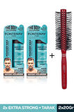 Fontenay Saç Şekillendirici Pudra Toz Wax Mat Effect Mavı 20gr X2 + Profesyonel Saç Fırçası 1018 3'lü Set