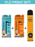 Fontenay Saç Şekillendirici Pudra Toz Wax Ultra Strong Turuncu 20gr + Matt Effect Mavi 20 gr + 400ml Saç Spreyi 2 3'lü Set