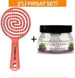 Fontenay Profesyonel 3Boyut Saç Fırçası+Face&Body Peeling Scrub Yüz Maskesi Böğürtlen 350ml 2'Li Set