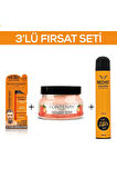 Fontenay Pudra Toz Wax Turuncu 20gr + Face And Body Scrub Çilekli 350ml +Saç Spreyi 2 400ml 3'Lü Set