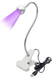 Fontenay 3W UV LED Tırnak Kurutucu Ultraviyole Esnek Klipsli Masa USB Jel Kurutma Lambası Beyaz