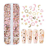 Fontenay NailArt Charm 12Çeşit RenkliTırnak Charms Koleksiyonu TırnakCharm NailCharms 12'li Kutulu 6