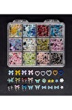 Fontenay Tırnak süsleme Protez Tırnak Nail Art Süsleme Charm 3D Karışık Desenli