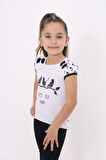 Toontoy Kız Çocuk Nakış Detaylı Tişört