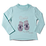 Toontoy Kız Çocuk Sweatshirt Eldiven Nakışlı