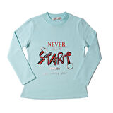 Toontoy Kız Çocuk Sweatshirt Start Varak Baskılı