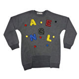 Toontoy Kız Çocuk Sweatshirt Renkli Angel Nakışlı