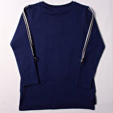 Toontoy Kız Çocuk Sweatshirt Hang Over Baskı Kol Üstü Şerit