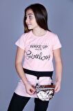 Toontoy  Kız Çocuk T-Shirt Önü Çantalı
