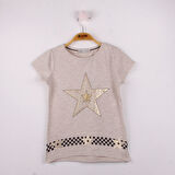 Toontoy  Kız Çocuk T-Shirt Yıldız Baskı