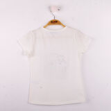 Toontoy Kız Çocuk Leopar Baskılı Pullu Tişört