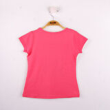 Toontoy Kız Çocuk Leopar Baskılı Pullu Tişört