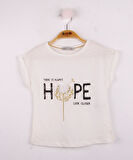 Toontoy Kız Çocuk Hope Baskılı Tişört