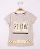 Toontoy Kız Çocuk Glow Baskılı Tişört