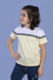 Toontoy Erkek Çocuk Şeritli Garnili Tişört