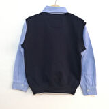 Toontoy Erkek Çocuk Gömlek Yaka Okul Sweatshirt