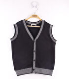 Toontoy Erkek Çocuk Triko Düğmeli Okul Süveter