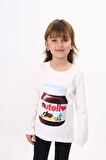Toontoy Kız Çocuk Nutella Baskılı T-Shirt