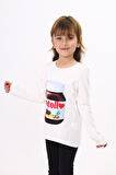 Toontoy Kız Çocuk Nutella Baskılı T-Shirt