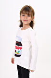 Toontoy Kız Çocuk Nutella Baskılı T-Shirt