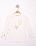 Toontoy Kız Çocuk Yıldızlı Chic Baskılı T-Shirt