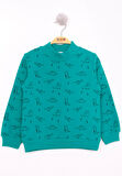 Toontoy Erkek Çocuk Dinazor Baskılı Sweatshirt
