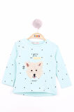 Toontoy Kız Bebek Köpek Nakışlı T-Shirt
