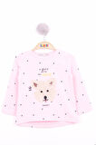 Toontoy Kız Bebek Köpek Nakışlı T-Shirt