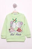 Toontoy Kız Çocuk Best Friend Baskılı Pamuklu Sweatshirt