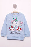 Toontoy Kız Çocuk Best Friend Baskılı Pamuklu Sweatshirt