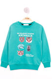 Toontoy Erkek Çocuk Hayvan Baskılı Sweatshirt