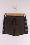 Toontoy Kız Çocuk Kalp Nakışlı Şort