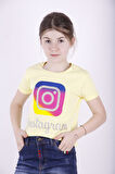 Toontoy Kız Çocuk Instagram Baskılı Tişört