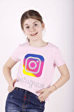 Toontoy Kız Çocuk Instagram Baskılı Tişört