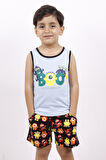 Toontoy Erkek Çocuk BOO! Baskılı Şortlu Takım