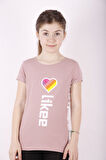 Toontoy Kız Çocuk Likee Baskılı Tişört