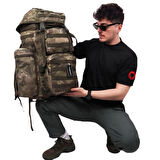 Avcı Market 90 lt Su Geçirmez Outdoor Sırt Çantası Kamuflaj