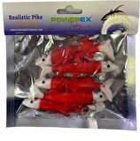 6577 Realistic Pike Kırmızı Gövde Turna Model Kendinden Zokalı 10cm. 18gr. 5li Paket