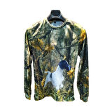 Kara Kafa Pointer Orman Desenli Uzun Kollu Sweatshirt - 3XL