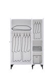 Gardırop, White 3 Kapaklı Dolap