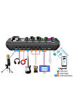 LGT240 Filtreli Condenser Mikrofon F998 Live Plus Ses Kartı ve Standlı Set