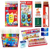 Fatih Okul Kırtasiye Seti Pastel+Sulu+Kuru+Keçeli Kalem FATİHSET2