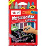Fatih Metallic Wax Crayon 6 Renk Jumbo