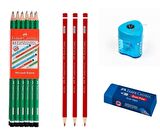 Faber-Castell 12 Li Kurşun Kalem+ 3 Kırmızı Kalem+ Silgi+ Kalemtıraş