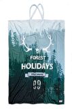 Plaj Havlusu Çantalı Forest 100x150 cm